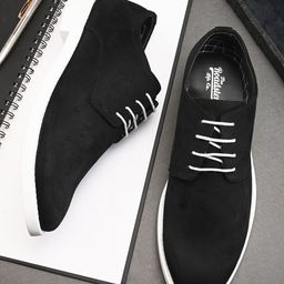 Roadster Men Black PU Sneakers-32