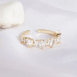Joker & Witch Golden Rhinestone- Blingy Ochi Dainty Finger Ring-48