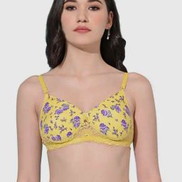 FIMS Pink & Yellow Printed Bras - Pack Of 2-picture-2