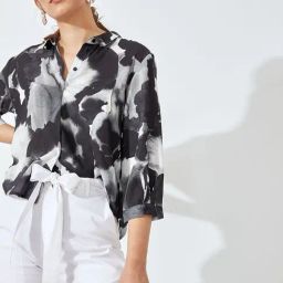 The Label Life Black & White Color-Block Shirt-image-32