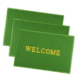 Kuber Industries 3-Pcs Green Rectangular Doormats-19