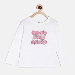 MINIKLUB Kids White Printed Full Sleeves Top-image-56