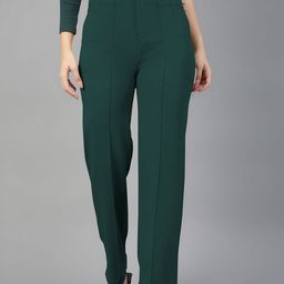 Dream Beauty Fashion Women Straight Fit High-Rise Easy Wash Pleated Trousers-image-87