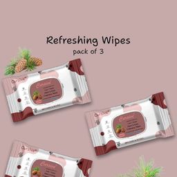 CURSIVE Set Of 3 Refreshing Cedarwood 3-In-1 Hand Body & Face Wet Wipes - 25 Pulls Each-image-62