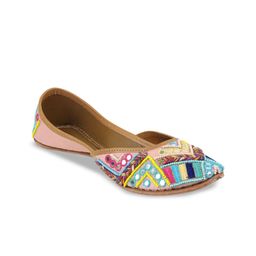Metro Colourblocked Leather Wedge Sandals-19