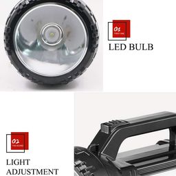 CINEFX DP-7320 Rechargeable Bright Led Torch Light Laser Long Range High Power Search Light Kisan Rechargable Emergency Lights(Black) image 3