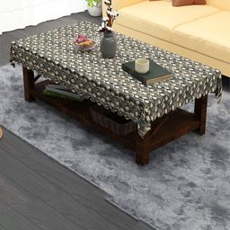 Kuber Industries Brown & White Ethnic Motifs Waterproof 4-Seater Table Cover-picture-24
