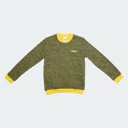 Adidas Kids Cotton Full Sleeves Sports Sweatshirt Logo Print- Yellow-image-56