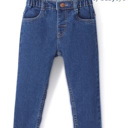 BabyoyeCotton Elastane Full Length Solid Colour Jeans - Blue-image-22