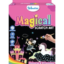 Skillmatics Magical Scratch Art Book for Kids Unicorns & Princesses Craft Kits DIY Activity & Stickers Gifts - Multicolor-image-8
