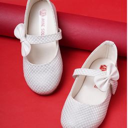 Minesole Bow Embellished  Ballerinas - White-image-85