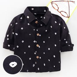 JAV Creations Full Sleeves Bandhani Print Shirt - Black-image-73