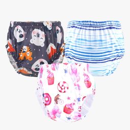 Chinmay Kids Baby Panty Boys and Girls Reusable Washable Printed Panty Pack of 3-image-92