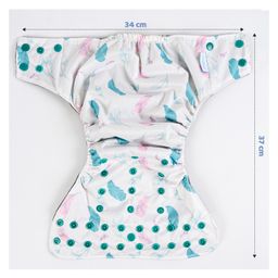 Cherilo Leakproof Washable Baby Diaper - ( 1 Feather Soft Pattern Diaper with 1 Insert) image 3