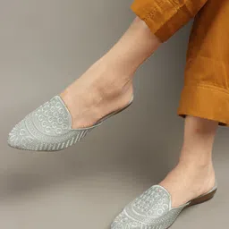 FLYING&SAM Women Embroidered Mules-picture-36