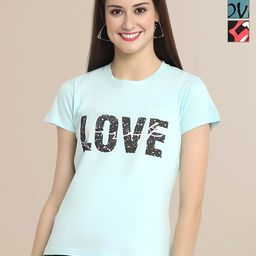 Mast & Harbour Women Pack of 3 Typography Printed Round Neck Cotton T-shirts-picture-19