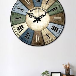 RANDOM Multicoloured Round Printed Analogue Wall Clock image 1