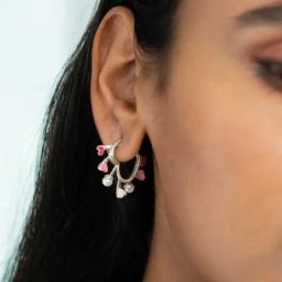 Shaya 92.5 Sterling Silver For the Love of New Adventures Heart Earrings for Women-image-35