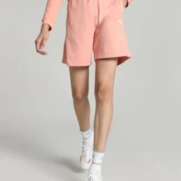 Puma Pink Cotton Mid Rise Shorts-picture-12