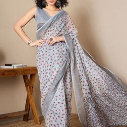 KALINI Ethnic Motifs Zari Banarasi Saree-20