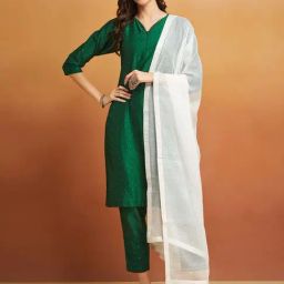 Fabindia Beige Woven Pattern Dupatta-image-22