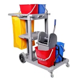 GENERIC Multifunction Janitorial Cart with 5 Shelves, 1408-77