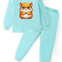 BLUSHES Unisex Pure Cotton Printed Round Neck Night Suits-picture-49