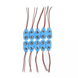Invento 9V Battery Holder Clip Snap On Connector Cable Lead Blue ISC 1050-4-45
