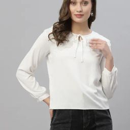 KASSUALLY White Relaxed Fit Top-image-31
