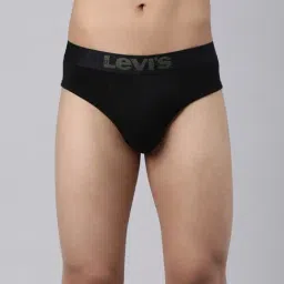 Levi's Black Blended Solid Briefs-image-10
