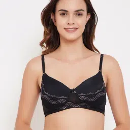 Clovia Black Non Wired Padded Full Coverage Bra-image-58