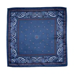 Tossido Blue Printed Pocket Square-29