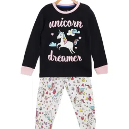 Lazy Shark Kids Navy & White Printed Top with Pants-picture-21