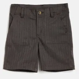 Cherry Crumble By Nitt Hyman Kids Brown Cotton Textured Shorts-image-33