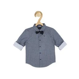 Allen Solly Junior Navy Cotton Printed Full Sleeves Shirt-picture-34