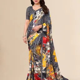 Moda Rapido Poly Georgette Designer Saree-image-94