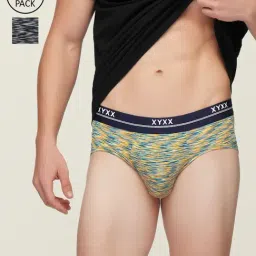 XYXX Black & Beige Heathered Briefs - Pack of 2-picture-12