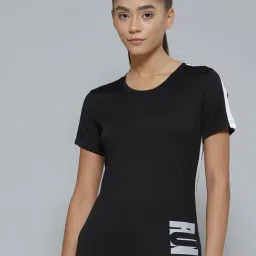 ALCIS Black Graphic Print Sports T-shirt-image-68