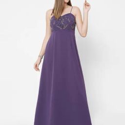 MISH Purple Embellished Maxi Dress-image-98