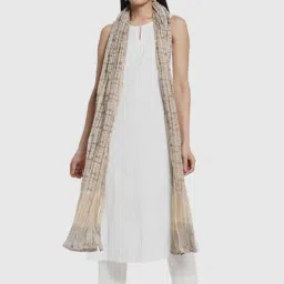 Fabindia Grey Tie & Dye Dupatta-image-17