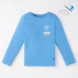 Ed-a-Mamma Kids Blue Solid Full Sleeves T-Shirt-picture-39