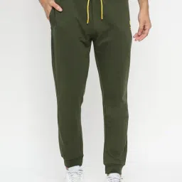 UnderJeans by Spykar Olive Joggers-image-52