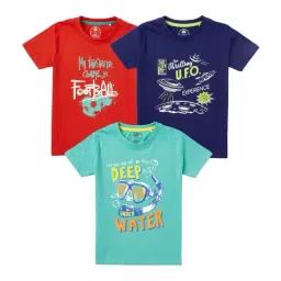Cub McPaws Kids Multicolor Cotton Printed T-Shirt-image-52