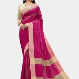 Blissta Pink Cotton Silk Printed Saree With Unstitched Blouse-picture-17
