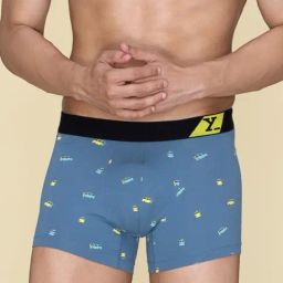 XYXX Bus Blue Cotton Regular Fit Printed Trunks-picture-30