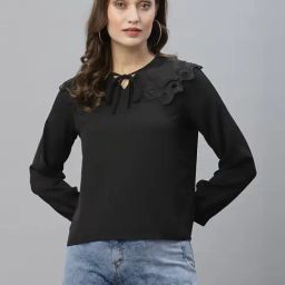KASSUALLY Black Relaxed Fit Top-41