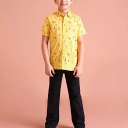 U.S. Polo Assn. Kids Yellow Printed Shirt-picture-45