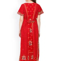 Secret Wish Red Printed Nighty image 2