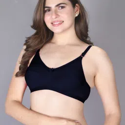 Lux Venus Navy Full Coverage Non-Wired Bra With Adjustable Strap - Pack of 2 image 3