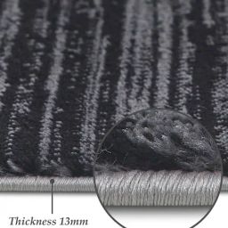 Obsessions Grey Polypropylene Carpet - Medium image 4